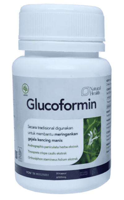 Glucoformin kapsul - kemasan, kontrol gula alami